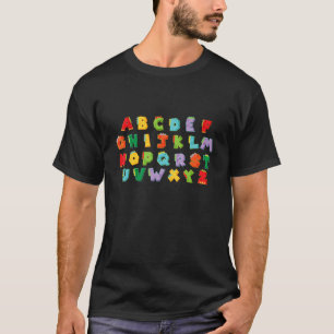 Letter Abc Costume Boys Matching Dinosaur Love Alp T-shirt
