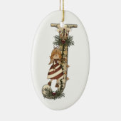 Letter Art - J - Kerstangel Ornament (Rechts)