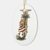 Letter Art - J - Kerstangel Ornament (Links)