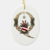 Letter Art - Q - kerstcadeaubon Mok-versiering Keramisch Ornament (Achterkant)