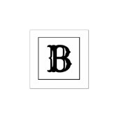Letter B 1 inch rubberen stempel (Afrduk)