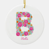 letter B aangepast keramisch ornament (Voorkant)