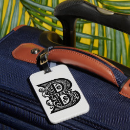 Letter B Aangepast monogram Bagagelabel