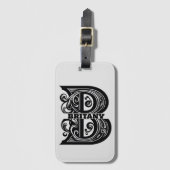 Letter B Aangepast monogram Bagagelabel (Voorkant (verticaal))