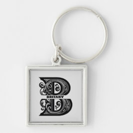 Letter B Aangepast monogram Sleutelhanger