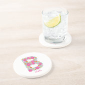 letter B aangepaste zandsteen costar Zandsteen Onderzetter (Zijkant)