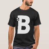 Letter B Alphabet Initiaal Monogram T-shirt (Voorkant)
