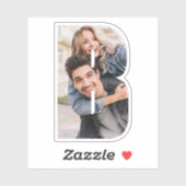 Letter B Alphabet & Photo Custom-Cut Vinyl Sticker (Vel)