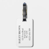 Letter B Bagagelabel (Achterkant verticaal)