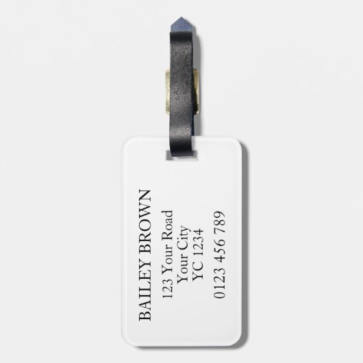 Letter B Bagagelabel (Achterkant verticaal)