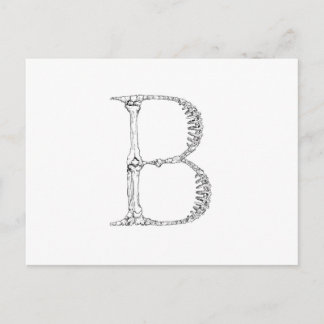 Letter B Bone Initiaal Briefkaart