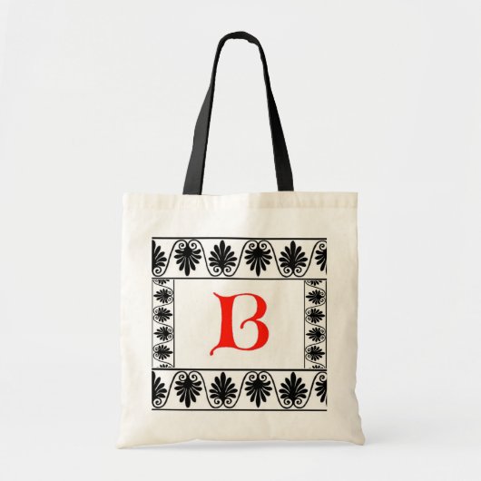 Letter B Bordertas Tote Bag (Voorkant)
