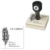 Letter B Botanische Ex Libris Boekplaat Stempel (Gestempeld)