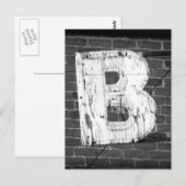 Letter B Briefkaart (Voorkant / Achterkant)