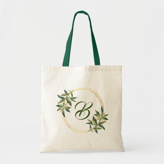 Letter B Canvas Canvas tas - Wreath Twig Corolla (Voorkant)
