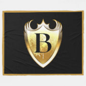 Letter B Capital Alphabet Fleece Deken (Voorkant (Horizontaal))
