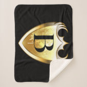 Letter B Capital Alphabet Sherpa Deken (Voorkant)