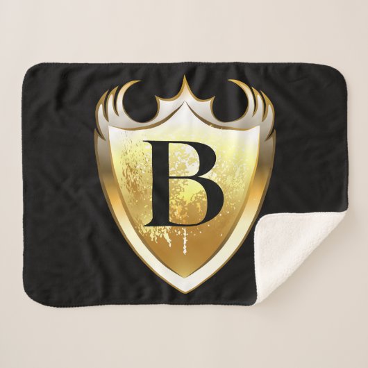 Letter B Capital Alphabet Sherpa Deken (Voorkant (horizontaal))