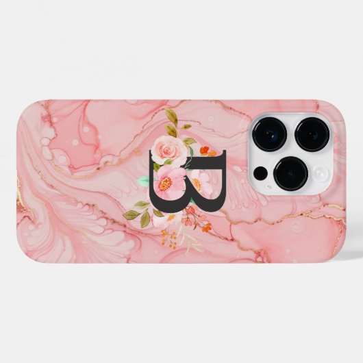 Letter B Case-Mate iPhone Case (Achterkant (horizontaal))