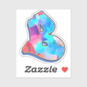 Letter B -  Color Mix Sticker (Vel)