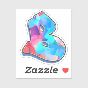 Letter B -  Color Mix Sticker