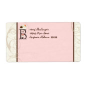 Letter B Cupcake Business Address Mailing Labels (Voorkant)