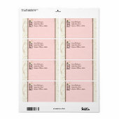 Letter B Cupcake Business Address Mailing Labels (Full Sheet)