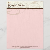 Letter B Cupcake Business Letterhead