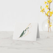 Letter B Decoratief Monogram Notecard Kaart (Gele Bloem)