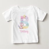 Letter B Eenhoorn Baby T-Shirt (Voorkant)