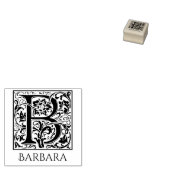 Letter B  Eerste letter met naam Rubberstempel (Gestempeld)