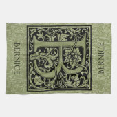 Letter B Eerste letter Monogram Theedoek (Horizontaal)