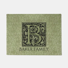 Letter B First Letter Monogram Gepersonaliseerd Deurmat