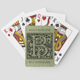 Letter B First Letter Monogram Gepersonaliseerd Pokerkaarten