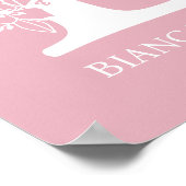 Letter B Floral Monogram Name Nursery Modern Poster (Hoek)