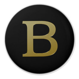 Letter B Gold Keramische Knop