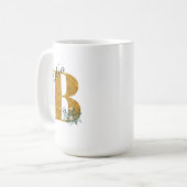 Letter B Golden monogram Koffiemok (Voorkant links)