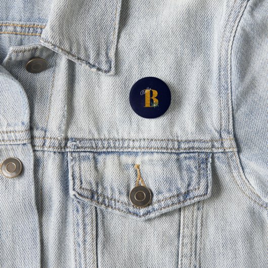 Letter B Golden monogram Ronde Button 3,2 Cm (In situ)