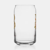 Letter B Gouden Monogram Roze Rozen Blikvorm Glas (Links)