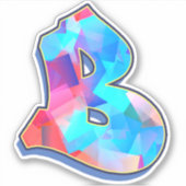 Letter B _ Graffiti alfabet letters Sticker (Voorkant)