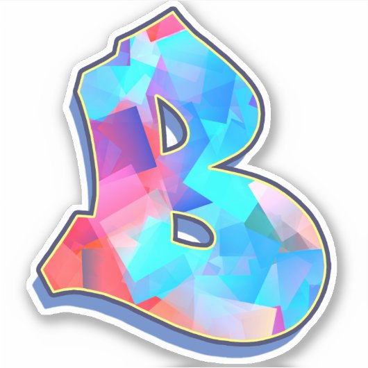 Letter B _ Graffiti alfabet letters Sticker (Voorkant)