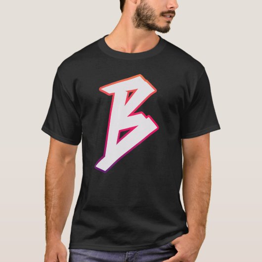 Letter B Graffiti Street Letter B Typografie Alpha T-shirt (Voorkant)