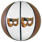 Letter B in Thanksgiving-stijl Basketbal (Verticaal)