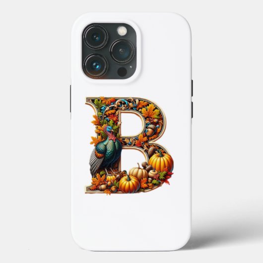 Letter B in Thanksgiving-stijl Case-Mate iPhone Case (Achterkant)