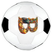 Letter B in Thanksgiving-stijl Voetbal (Gedraaid)