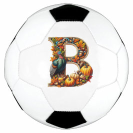 Letter B in Thanksgiving-stijl Voetbal