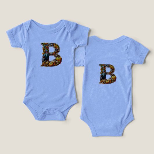 Letter B in Thanksgiving style (Ontwerp Voorkant & Achterkant)