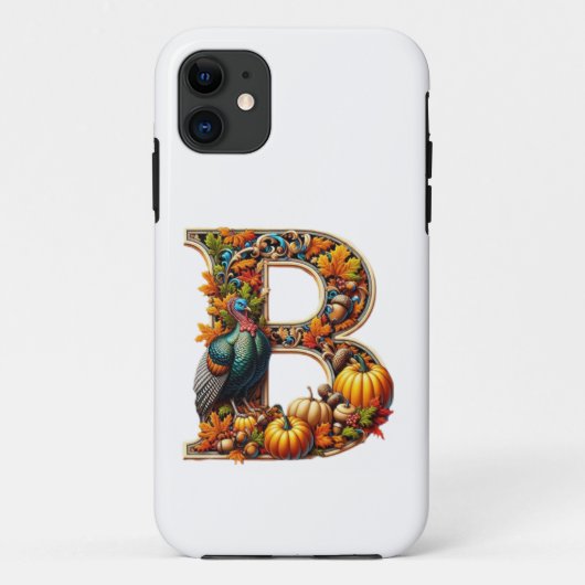 Letter B in Thanksgiving style Case-Mate iPhone Case (Achterkant)