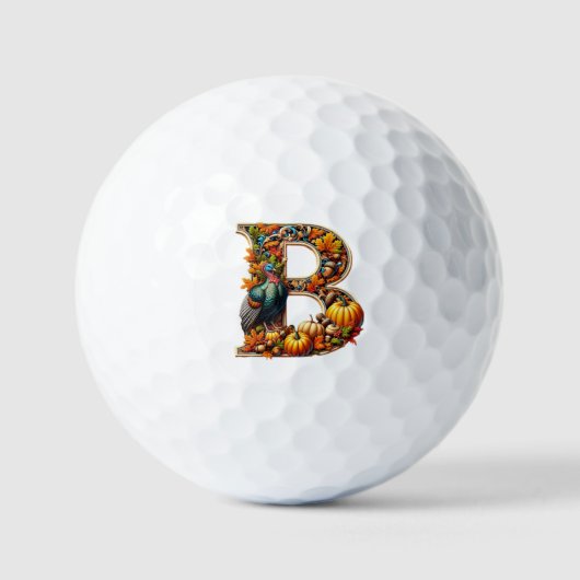 Letter B in Thanksgiving style Golfballen (Voorkant)