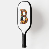 Letter B in Thanksgiving style Pickleball Paddle (Links)